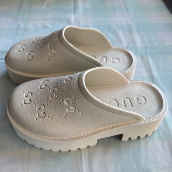 Gucci GG Hollow Platform Mule Slippers - Picture 4 of 7
